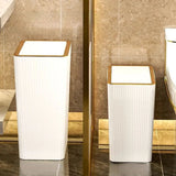 12/15L Trash Can with Lid Semi Automatic Luxury Slim Large Capacity Bin Toilet Living Kitchen Bedroom Waterproof Garbage Bin Can Aimak Store