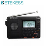 Retekess V115 Radio FM AM SW Portable Radios AM FM Rechargeable Shortwave Radio Battery Powered Full Waves USB Recorder For Gift Aimak Store