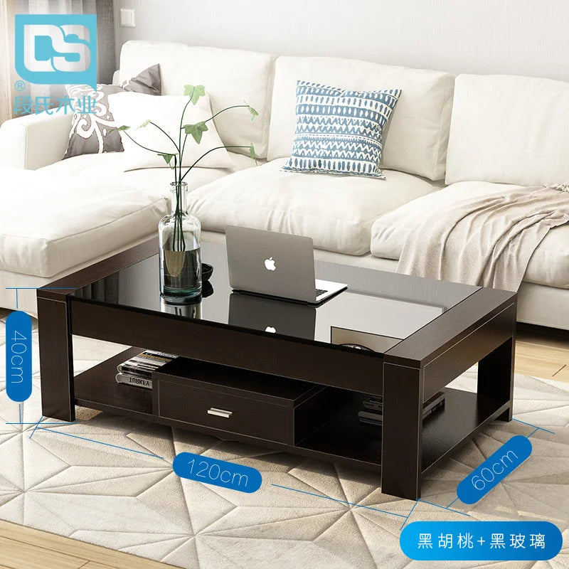 Nordic coffee table, simple modern tempered glass living room, easy to create office living room Aimak Store