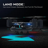 Remote Control Helicopter Drone 480P Camera Fighter UAV Land Air Mode Aircraft Brushless RC Drones for Children Kids Plane Toys Aimak Store