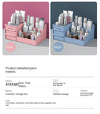 Plastic Drawer Makeup Storage Box Dormitory Finishing Shelf Cosmetics Skin Care Dressing Table Desktop Stationery Box Aimak Store