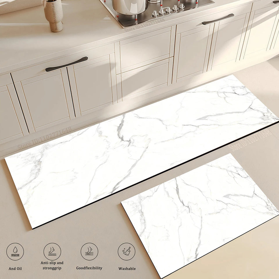 Super Absorbent Mat Kitchen Table Mat Absorbent Quick Drying Anti Slip Area Rugs Anti Oil Stain Floor Mat Washable Large Carpet Aimak Store