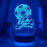 New 3d Illusion Kids Night Light Football 7 Colors Changing Nightlight for Child Bedroom Atmosphere Soccer Room Desk Lamp Gifts Aimak Store