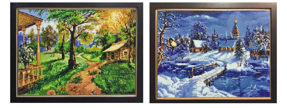 HUACAN Novelties Diamond Mosaic Tree Landscape Diamond Painting Big Size Embroidery Scenery Home Decoration Aimak Store