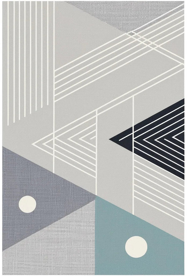 VIKAMA Nordic Patchwork Faux Wool Rug - Non-Slip, Easy Clean Living Room, Bedside, Sofa Mat for Home Decor, 50x80cm Aimak Store