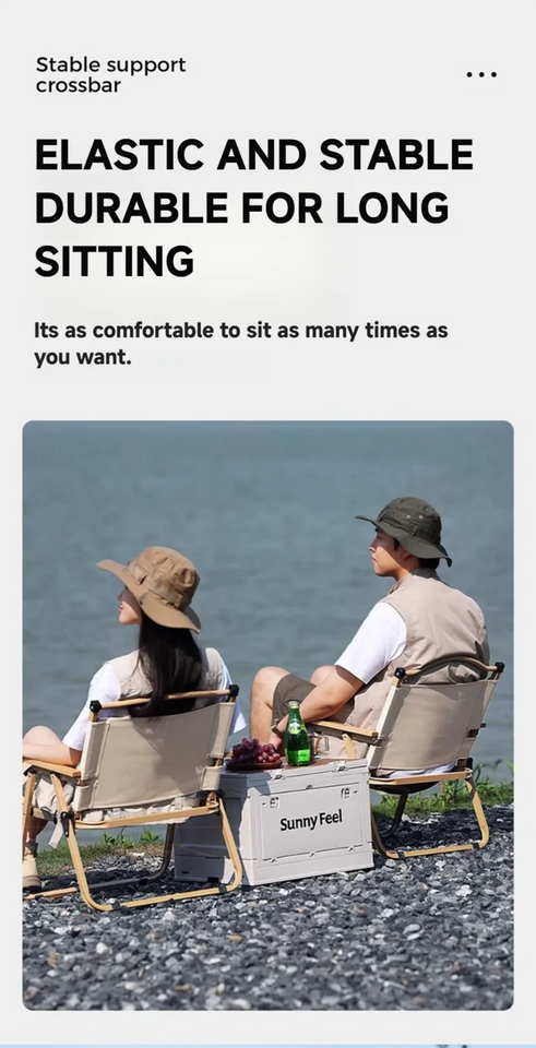 SUNNYFEEL Camping Kermit Chair Durable 200KG Load Bearing Portable Outdoor Folding Chair with 54cm Wide Seat for Hiking Fishing Aimak Store