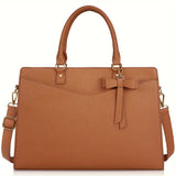 Laptop Bag for Women 15.6 Inch Leather Tote Bag Business Office Work Bag Waterproof Briefcase Computer Tote Large Lightweight Ha Aimak Store