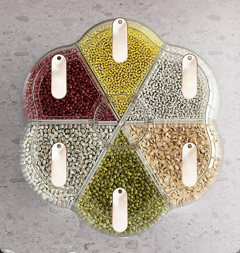 Kitchen Storage Container Large Food Storage Container 360° Rotating Rice Barrels Sealed Cereal Dispenser Rice Tank Grain Box Aimak Store