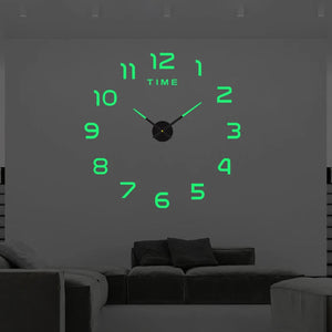 2024 New Metall Moderne 3D DIY Wall Clock Acrylic+EVR+Metal Mirror Home Decoration Super Big 130cm X130 Cm Factory Freeshipping Aimak Store