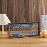 3D Sandscape Moving Sand Art Picture Wooden Frame Quicksand Liquid Hourglass Craft Flowing Sand Painting Office Home Decor Gifts Aimak Store