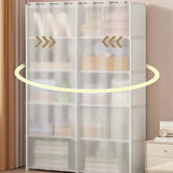 Multi-layer Clothes Storage Rack Dustproof Wardrobe Large Capacity DIY Storage Organizer Multilayer Cabinet Furniture Curtains Aimak Store