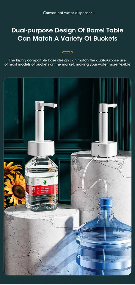 3-gear Electric Water Gallon Bottle Automatic Water Dispenser USB Pump Dispenser Water Bucket Suction Device, Desktop Water Pump Aimak Store