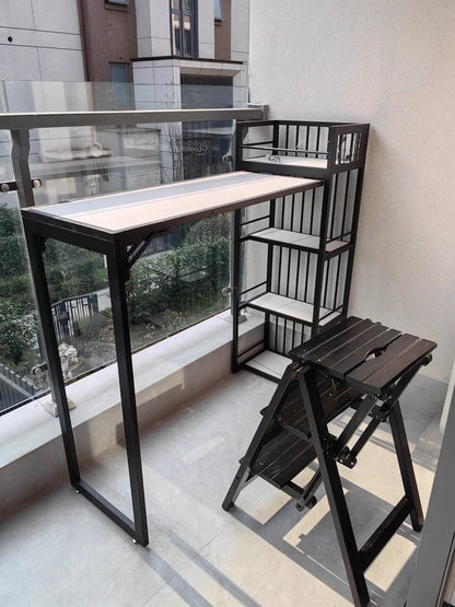 Multi-functional Bamboo Wood Folding Ladder Chair Kitchen Hat Rack 2 Step Ladder Province Space Stair Chair Plant Rack Furniture