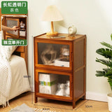 Modern Simple Storage Small Night Stand Household Bedside Table Solid Wood Bedchamber Large Capacity Home Furniture Aimak Store