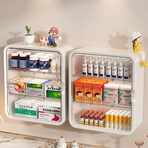 Wall Hanging Medicine Box Large-capacity Transparent Drawer-type Storage Box Medicine Storage Cabinet Stackable Storage Rack Box Aimak Store