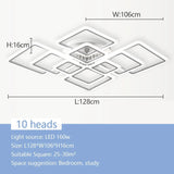 Nordic Pendant Light Ceiling Lamp Modern square LED Chandelier Suitable for Bedrooms Living Rooms Kitchen Dining Lighting Decor Aimak Store