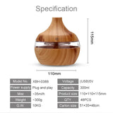 5V Vase Home Colorful Humidifier Wood Aromatherapy Machine USB Color Night Light Silent Humidifier Nebulizer Mist Maker Gift Aimak Store