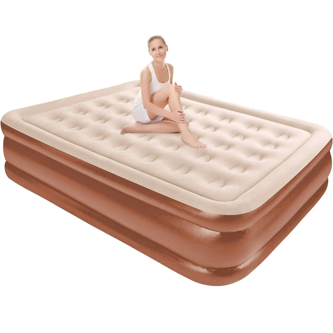 Air Mattress,Inflatable Airbed Luxury Self Inflation Deflation Twin Air Mattress with Electric Built-in Pump, Blow Up Guest Bed Aimak Store