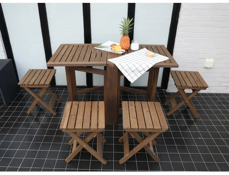 Balcony Leisure Folding Table Home Simple Portable Dining Tables Province Space Rectangular Multi-function Camping Table Aimak Store