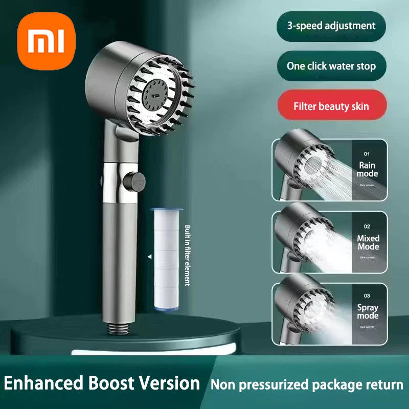 Xiaomi MiJia Shower Head High Pressure Filter Showerhead 3 Mode Water Saveing Massage Shower Head with Hose Bathroom Accessories Aimak Store