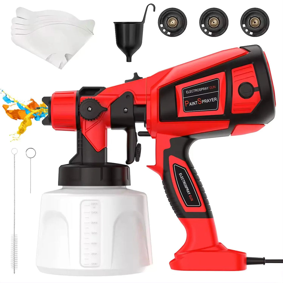 800W Electric Spray Gun Cordless Paint Sprayer 900ml High Power Electric Paint Gun for Furniture Cabinets Fence Walls Door Aimak Store