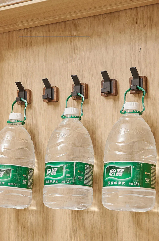 Walnut Coat Wall Hook Wall Hanging Coat Rack for Bathroom Kitchen Bedroom Hallway Wall Hooks Coat Clothes Holder Aimak Store