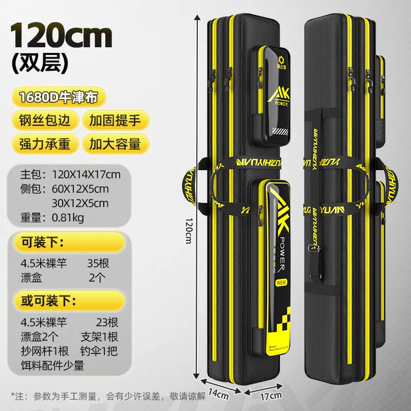 YUZHIYUAN 2025 New Fishing Rod Bag Lightweight Waterproof Wear-resistant Sea Rod Bag Special Fishing Big Belly Storage Bag Aimak Store