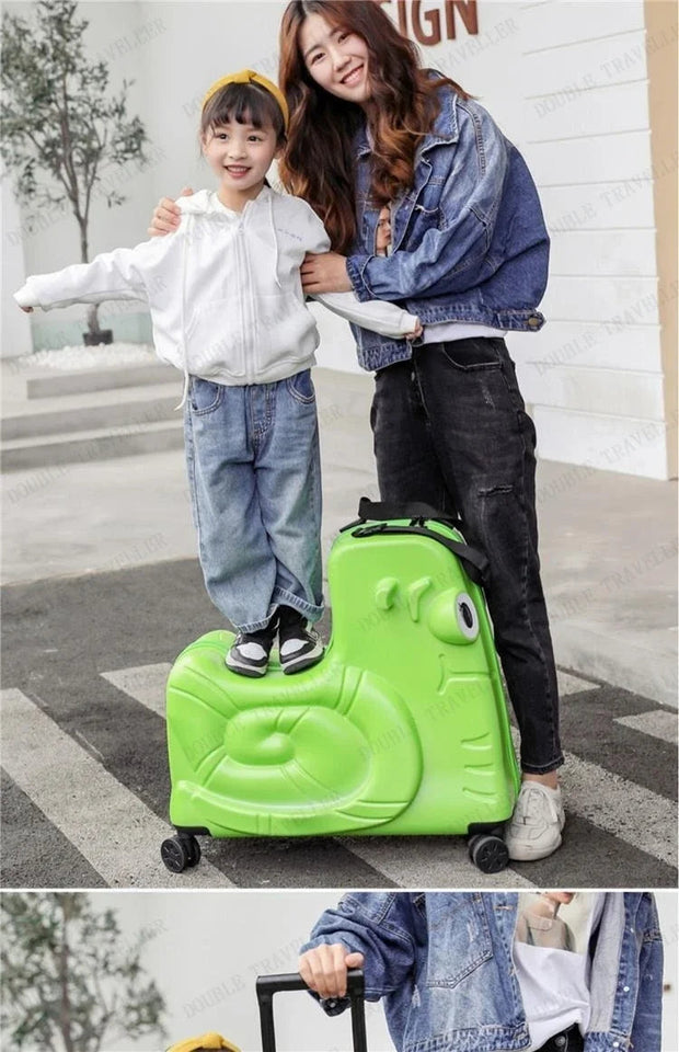 Cartoon children's trolley case Rideable Universal wheel children's travel password case Large capacity children's luggage Aimak Store