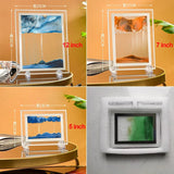 3D Moving Sand Art Nordic Creative Oranment Liquid Hourglass Flowing Sand Sandscape Round Quicksand Painting Home Decor Gifts Aimak Store