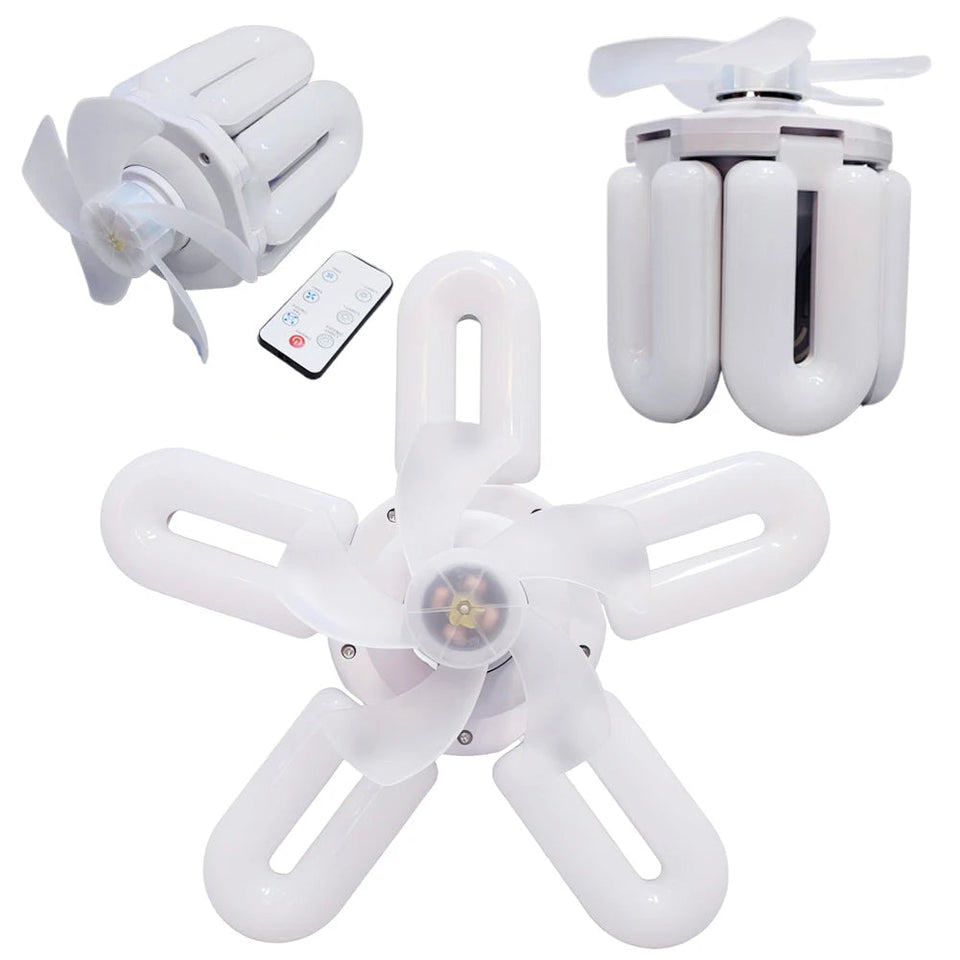 E27 Silent Ceiling Fan Light Ceiling Fan Light Bulb 3 Speed Adjustable 60W Remote Control Electric Fan Chandelier Eye Protection Aimak Store