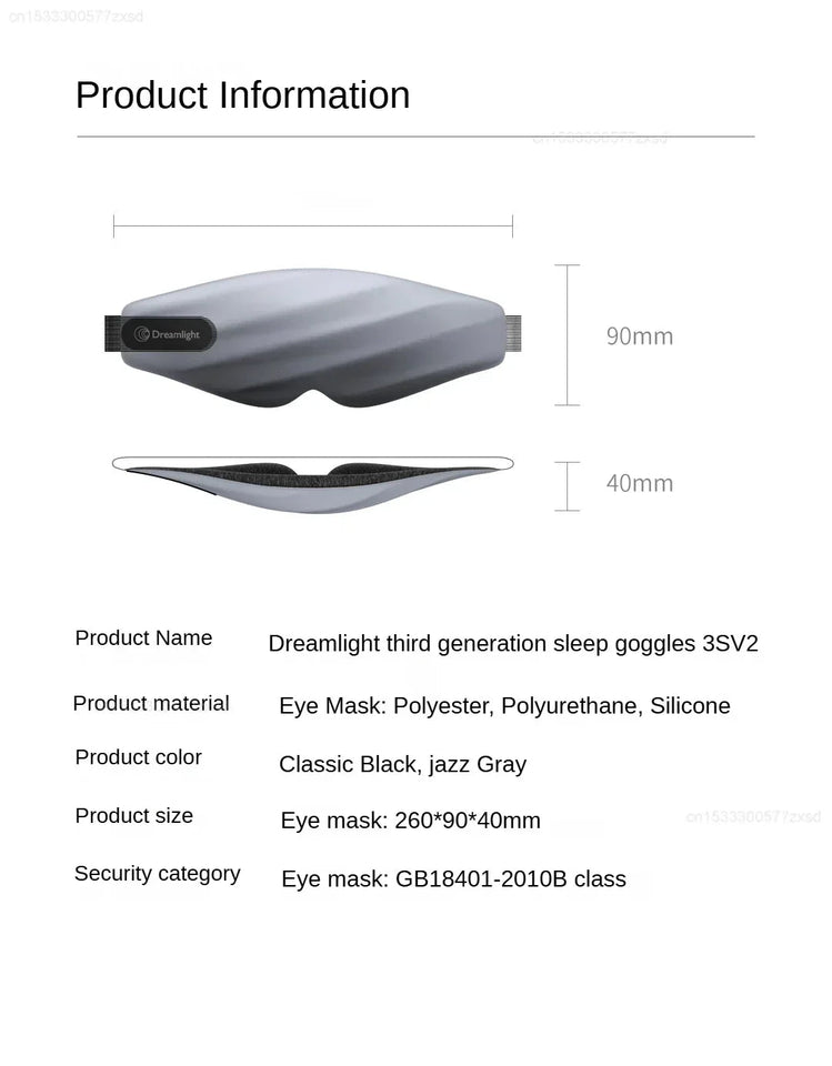 Xiaomi Dreamlight 3s Eye Mask Sleep 3D Stereoscopic Sleep Aid for Men Women Adult Portable For Sleeping Block Out Light Eye Mask Aimak Store