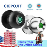 CIEPOJIET Bluetooth Door Lock Smart Lock for Tuya Smart with Keyless Fingerprint Lock Unlock with Fingerprint/Tuya app/key Aimak Store