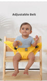 Foldable Baby Dining Chair And Table Safety Belt Anti-drop Adjustable Washable Portable Child High Seat Safety Feeding Strap Aimak Store