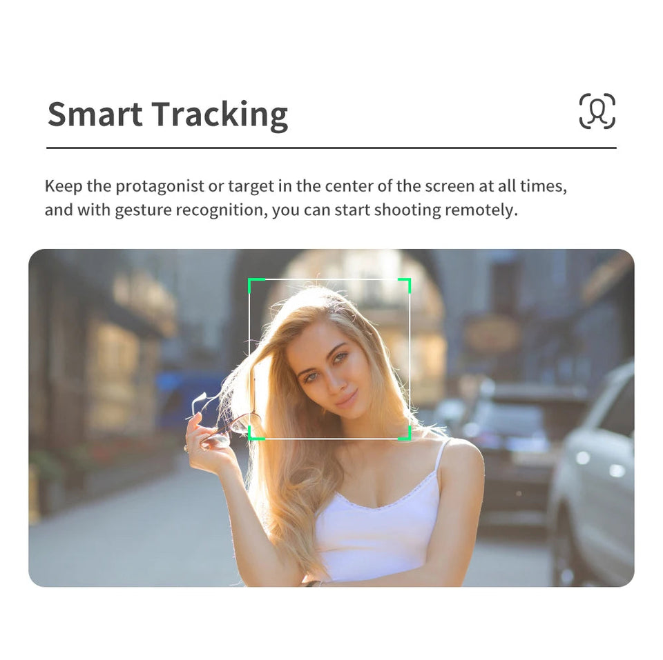 Q18 Desktop Following the shooting Mode Gimbal Stabilizer Selfie Stick Tripod with Fill Light for iPhone Cell Phone Smartphone Aimak Store