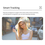 Q18 Desktop Following the shooting Mode Gimbal Stabilizer Selfie Stick Tripod with Fill Light for iPhone Cell Phone Smartphone Aimak Store