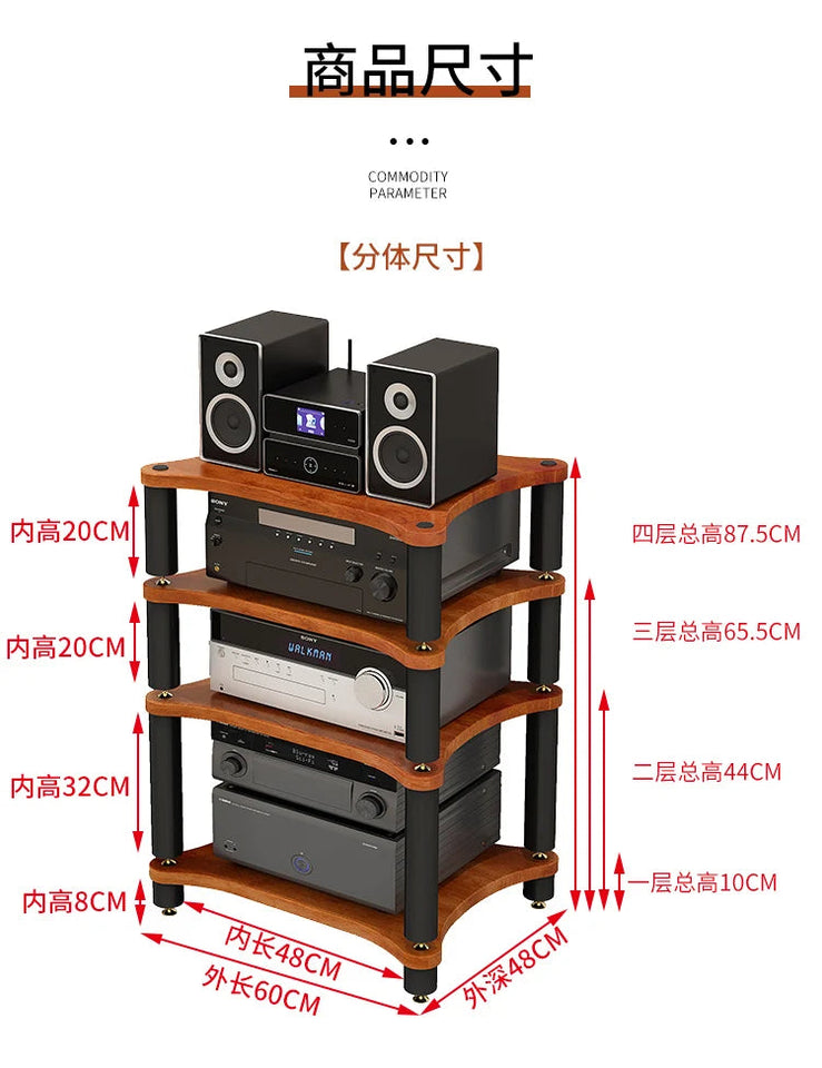 HiFi amplifier rack cabinet shock mount removable CD player video audio equipment metal tripod Desktop tripod stand speaker Aimak Store