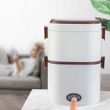 Electric Rice Cooker 220V Multi-functional Lunch Box Single/Double Layer Cooking Machine Food Steamer Food Storage Box EU Plug Aimak Store