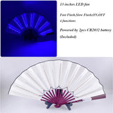 Luminous Folding LED Fan Dancing Light Fan Flashing For Night Music Show Rave Festival Accessories Glowing In The Dark Party Aimak Store