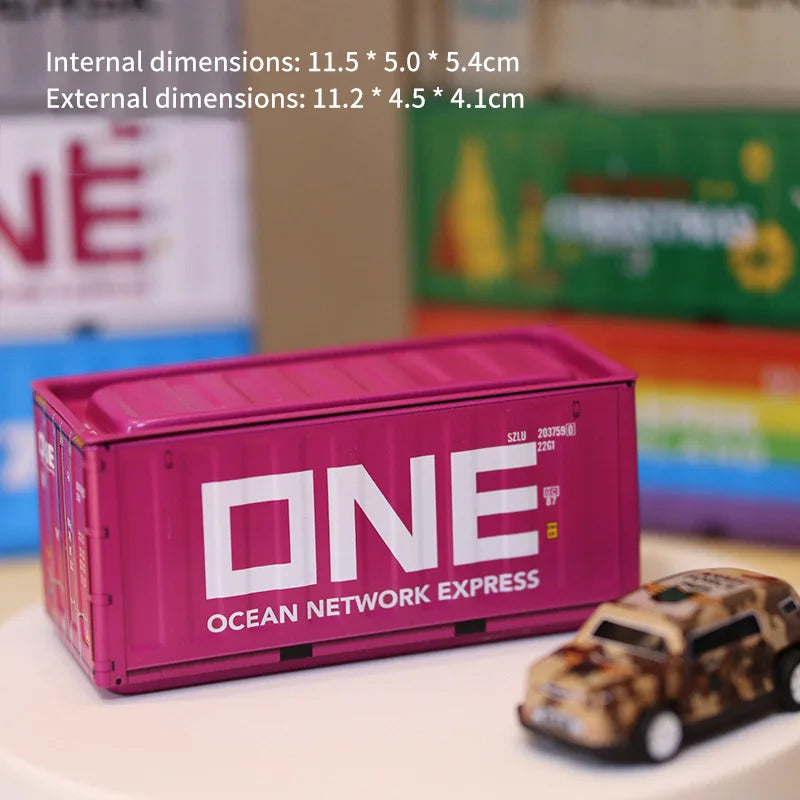 New Container Mini Iron Box Small Container Model Storage Box Creative Desktop Ornament Storage Rack Multi-Functional Metal Box Aimak Store