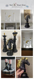 Chess Pieces Statue Resin King Queen Figure For Interior Home Living Room Office Sculpture Study Decoration Piece Ornament Aimak Store