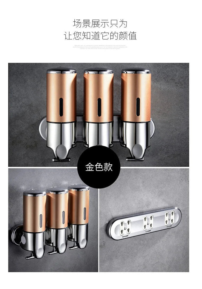 1-3pcs Wall Mounted Square Manual Liquid Soap Dispensers Shampoo Container Soap And Gel Dispenser Bathroom Accessories 500ML Aimak Store