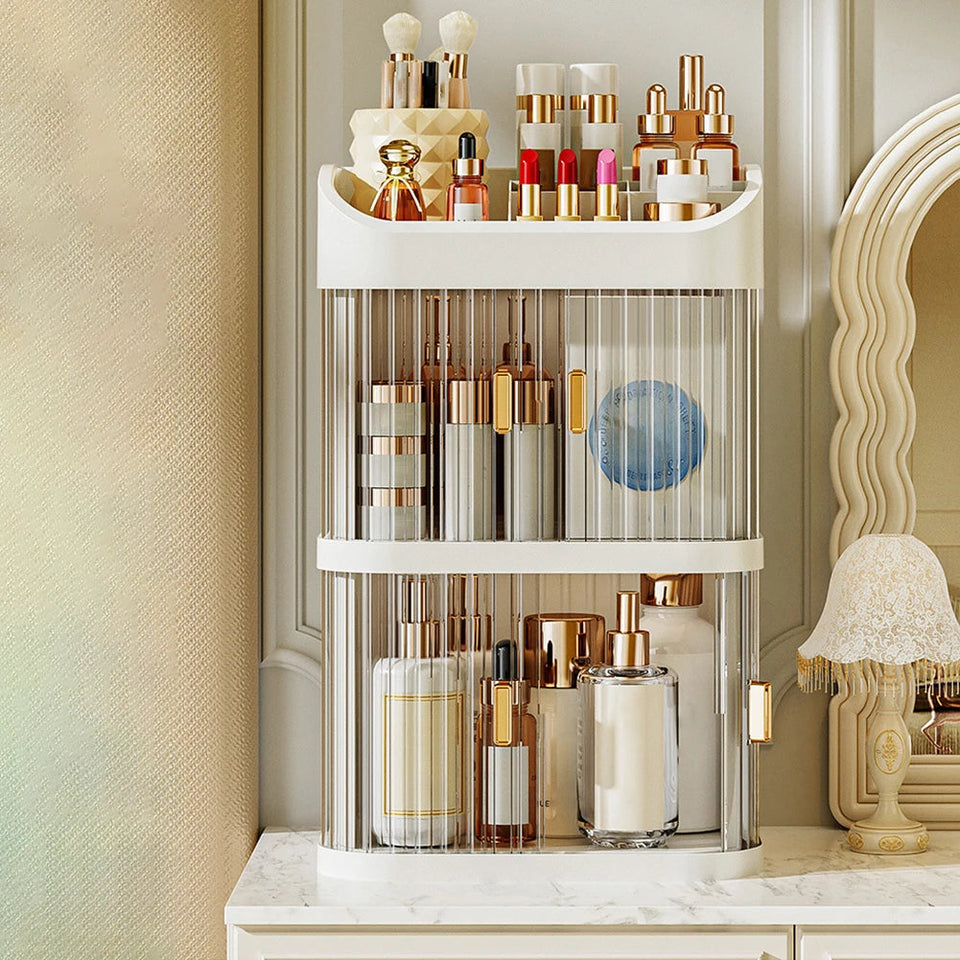 3-Layer Makeup Storage Organizer Makeup Organizer Box Bathroom Beauty Standing Organizer for Bathroom Countertop Vanity Aimak Store