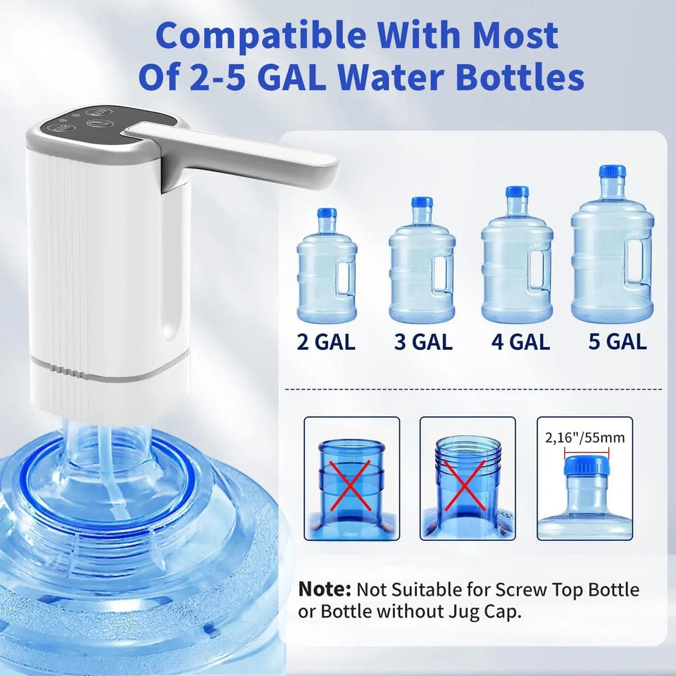 Water Bottle Pump for 5 Gallon Water Bottle Dispenser Pump Automatic Drinking Water Pump Portable Electric Water Dispenser Aimak Store