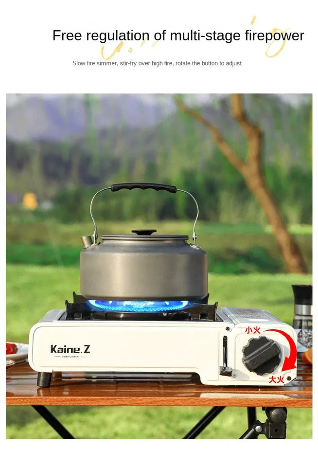 [Without Gas Cylinder]Portable Gas Powered Stove Burner Household Stainless Steel Camping Gas Stove Outdoor Butane Gas Cooktops Aimak Store
