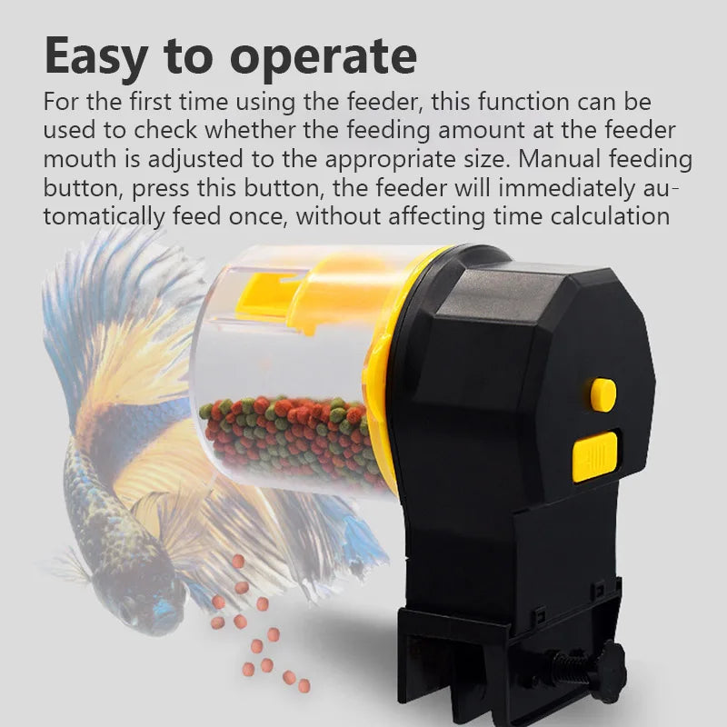 Automatic Fish Tank Feeder Intelligent Timing Automatic Feeder Aquarium Goldfish Feeder Large Capacity Goldfish Aquarium Feeder Aimak Store