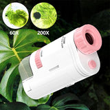 60-200x Pocket Microscope Electric Mini Microscope with LED Light High Definition Children Microscope for Observation Learning Aimak Store