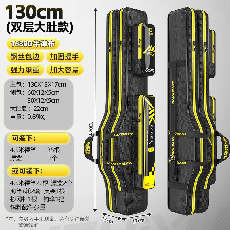 YUZHIYUAN 2025 New Fishing Rod Bag Lightweight Waterproof Wear-resistant Sea Rod Bag Special Fishing Big Belly Storage Bag Aimak Store