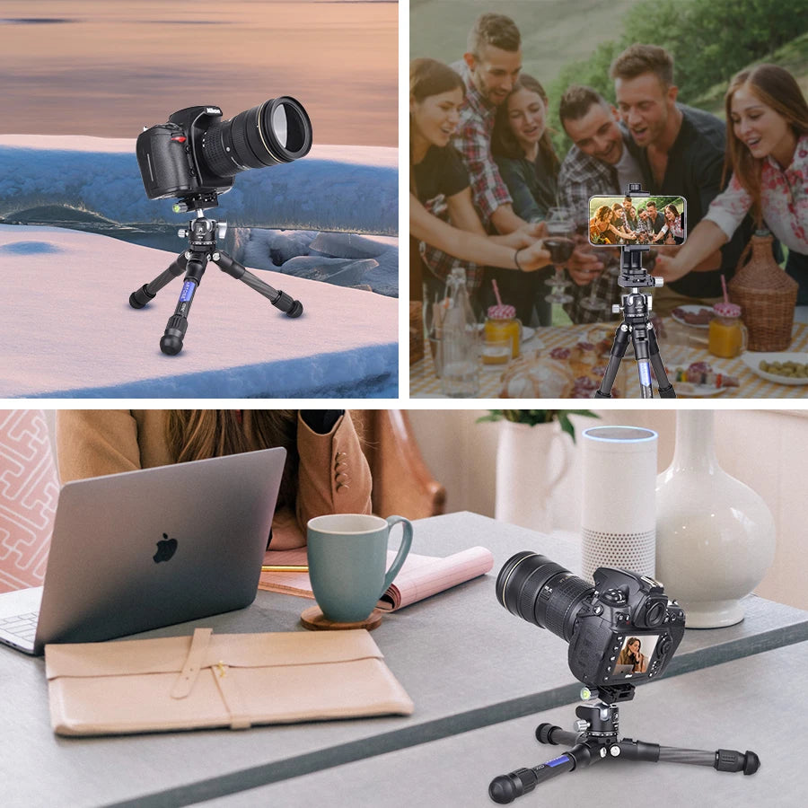 ARTCISE CS15C Carbon Fiber Compact Travel Portable Tabletop Mini Tripod with 360° Panorama Ballhead for DSLR Camera Mobile Phone Aimak Store