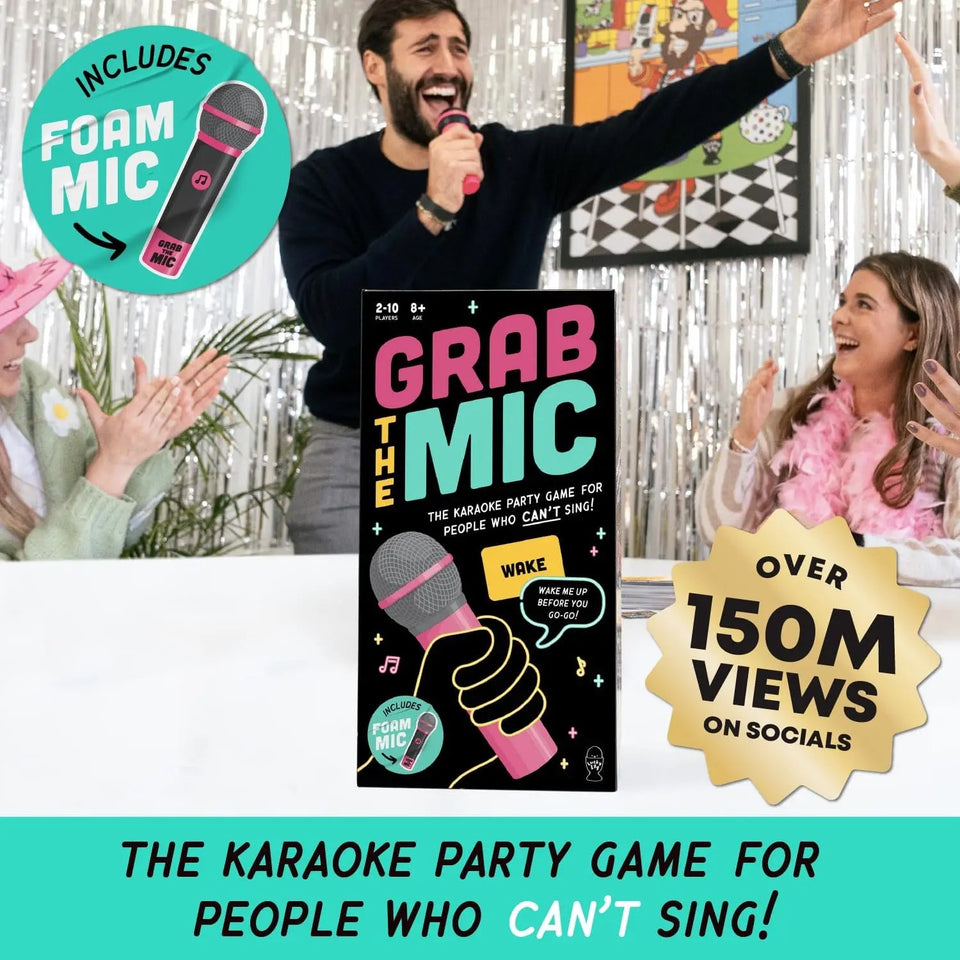 Lucky Egg Official Grab The Mic Family Karaoke Board Game 2-10 Players Game For Hilarious Game Nights Birthday Party Kids Gift Aimak Store