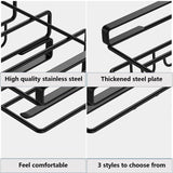 New Kitchen Hanging Organizer Rack with Hook Under Cupboard Paper Towel Rags Hanger Cutting Board Pot Cover Holder Storage Shelf Aimak Store